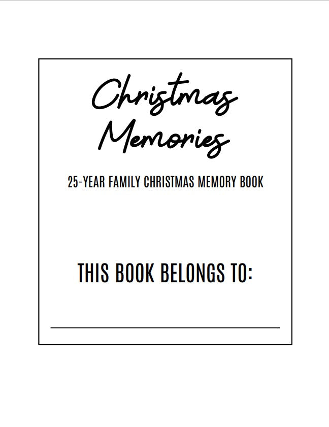 25 Year Christmas Memory Journal – Nuggets of Wisdom
